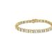 Haus of Brilliance 14K Yellow Gold 4.0 Cttw Alternating Baguette & Round Cut Diamond Bezel- & Prong-Set 7" Tennis Bracelet - Yellow - 7