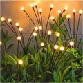 Lampes Solaires Exterieur,4 Pièces 10 led Lumières Solaires Lucioles pour Jardin, Balcon,Lampe