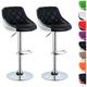 Sifree - Tabouret Bar Noir + blanc Lot de 2, Modern Tabouret Haut de Cuisine, Hauteur Réglable et