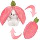 Tigrezy - Jouets Peluche Lapin, Peluche Lapin Enveloppé dans des Cadeaux de Carotte ou de Fraise,