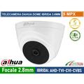 Telecamera Dahua dome ibrida ahd cvi tvi cvbs 2.8MM 5 mp smart ir 20 metri