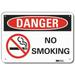 LYLE LCU4-0272-RA_10x7 No Smoking Sign, 7" H, 10" W, Vertical Rectangle,