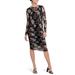 Wild Bloom Wrap Front Long Sleeve Maternity/nursing Dress