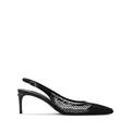 Fishnet-detail Pointed-toe Pumps - Black - Dolce & Gabbana Heels