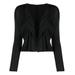 Women Cardigan - Black - Pleats Please Issey Miyake Knitwear