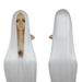 Wig Points Bang In Black And White And Long Straight Hair Wig Fashion Cosplay 100Cm