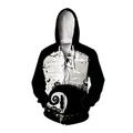 Der Albtraum vor Weihnachten Ausfall Jack Skellington Oberbekleidung Hoodie mit Reißverschluss Pullover Bedruckt Vordertasche Grafik Oberbekleidung Für Paar Herren Damen Erwachsene 3D-Druck