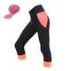 21Grams Damen ¾ Radhose Fahhrad 3/4 Sporthose MTB Mountain Rennrad Sport Patchwork 3D-Pad Atmungsaktiv Schnelltrocknend Feuchtigkeitsableitung Gelb Rosa Spandex Bekleidung Fahrradbekleidung