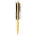 Round Brush Hair Comb Nylon Hair Wooden Handle Hollow Out Hairdressing Tool for Wet Dry Hair Gold S