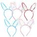 Bunny Ear Headband 5 Pcs Cosplay Party Hair Accessories Plush for Girls Headgear