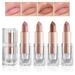 4 Pieces Long Lasting Moisturizing Lipstick Non-Fading Non-Sticky Cup Nude Lipstick Matte Lip Gloss Velvet Lip Gloss