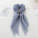 European and American double-layered double-layered bow hair band lace buckle rabbit ear headband women s Lolita large intestine circle