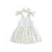 Luethbiezx Casual Party Princess Dress with Sleeveless Off Shoulder for Girls