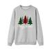 Matching Family Christmas Sweatshirts Long Sleeve Letter Print Hoodless Pullover Tops Blouse Xmas Holiday Set Merry Green Xmas Winter Novetly Holiday Clothing