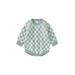 Canis Knitted Sweater Jumpsuit with Round Neck for Infants in Checkerboard Plaid