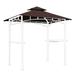 Eurmax 5x8 Grill Gazebo Replacement Canopy Double Tiered BBQ Canopy Roof Coffee