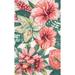 Sabrina Hawaiian Floral Multi 8 ft. x 10 ft. Indoor/Outdoor Patio Area Rug