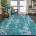 LLBIULife Distressed Modern Outdoor/Indoor Area Rug 6\u20197\u201D x 8\u201910\u201D \u2013 Abstract Transitional Traditional Collection - Easy Clean Pet Friendly High Traffic Carpet -