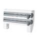 Multifunction Wrapper Cutter Punch Free Rack Tin Foil Storage Rack Paper Towel Garbage Bag Holder for Kitchen Home (Greyï¼‰