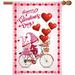 YCHII Valentine Flag Double Sided Valentine s Day Flag Red Love Valentine Garden Flag Valentine House Flags for Valentine s Day Decoration