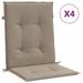 Irfora parcel Chair Cushions W X T) 19.7 X 1.2 39.4 X 19.7 (l X W 4 Pcs 1.2 Inches (l Cushions Fabric X W X Of 4 X 1.2 Inches X 19.7 X Chairs Pad - Chair Pads Taupe 4 Patio Furniture Soft Chairs Pad