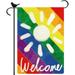 YCHII Love is Love Rainbow Pride Welcome Garden Flag Double Sided Gay Pride Lesbian LGBT Pride Small Yard Flag Outdoor Decoration