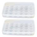 30-Grid Egg Storage Box with Lid - Stackable Plastic Cartons