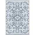 Alise Rugs Sundown Beach Floral Indoor/Outdoor Area Rug Gray/White 8 10 x 11 10 9 x 12