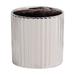 Tuphregyow Ceramic Breathable Flower Pot Planter For Indoor/Outdoor 1 Piece Ceramic Breathable Flower Pot Silver