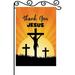 YCHII Thank You Jesus Garden Flag - God Christian Passion Week Nativity Yard Decor - God Bless Outdoor Decor - Nativity Religious House Decoration -Double Sided Flag