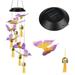 Solar Color Changing LED Hummingbird Wind Chimes Home Garden Decor Light Lamp US