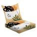 2-Piece Deep Seating Cushion Set Monstera leaf decoration poster Botanical monstera wall decor Outdoor Chair Solid Rectangle Patio Cushion Set