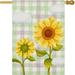 YCHII Hello Sunshine Yellow House Flag Spring Summer Sunflower Bee Vertical Double Sided Burlap Large Outdoor Flags for Garden Yard Lawn Home Seasonal Quotes Holiday Farmhouse Decoration
