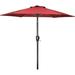7.5 Patio Outdoor Table Market Yard Umbrella with Push Button Tilt/Crank 6 Sturdy Ribs - Red