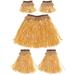 Mian Hawaiian Grass Skirt with Arm and Leg Bands Tropical Summer Beach Vacation Costume Accessory for Kids Hawaii Party Favors