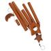 Wind Chimes Wooden Star Wind Bell Garden Hanging Wind Bell Rustic Wind Chime for Windows Decoration ( Wood Color )