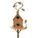 Apepal Home Decor Metal Bird House With Pole Large Bird Houses For Courtyard Backyard Patio Outdoor Garden Decor Resting Place For Birds Hummingbird House Multi-color C