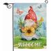 HGUAN Welcome Spring HGUAN Sunflower Wild Flower Garden Flag Double Sided Red HGUANs Hat Butterfly Floral Decorative House Yard Outdoor Small Decor Summer Seasonal Home Outside Decoration