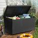 DWVO Outdoor Patio Deck Storage Box Extra Large 170 Gallon Wicker Deck Box Rattan Storage Bin Black