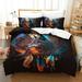 Fashion Bedspreads Dream Catcher Wolf Printed Comforter Cover Pillowcase Adult Home Bedding Set Full (80 x90 )