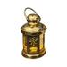 Outoloxit Mini Lantern with LED Ramadan Lantern Decoration Mini Lantern Decor with Candles Hanging Lanterns for Ramadan Decor Christmas Wedding Table Centerpiece Decor Gold