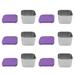 6pcs Sauce Cup 304 Stainless Steel Sealed Leakproof Salad Dressing Cup for Lunch Picnic Travel Purple