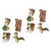 Squirrel Ornament Micro Garden Adorn Baby Accessories Moss Decor Statue Ornaments Pvc 8 Pcs