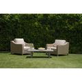 Devon & Claire Sienna Outdoor 3-pc (Chairs and Coffee Table) Sling Seating Set Beige