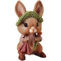 Rabbit Ornament Easter Resin Bunny Small Adornment Crafts Piggy Bank for Kids Ornaments Moss Office