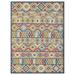 HomeRoots 3 x 5 Multi Aztec Pattern Indoor Outdoor Area Rug - 3 x 5