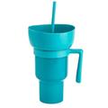 JilgTeok Easter Clearance Small Snack Drink Cup With Handle Straw Cup With Handle 2-in-1 Snack Drink Cup With Handle 33ounce Suitable For Cinemas/stadiums/outdoor Yard Swimming Poo