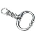 Cattle Nose Ring Stainless Steel Cattle Nose Clamp Bull Cow W Spring Nose Ring for FarmS