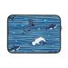 Bingfone Sharks On White Blue Striped Laptop Sleeve Case 13 Inch 360Â° Protective Computer Carrying Bag