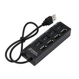 Lifetechs 4 Ports USB 2.0 High Speed Power ON/OFF Switch Hub Adapter for Computer Laptop